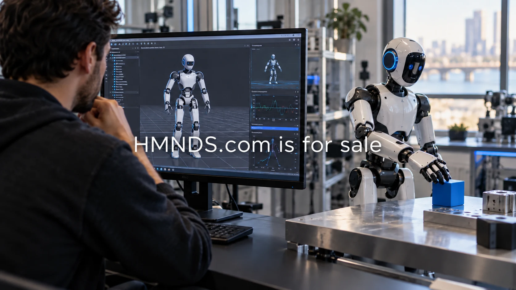 From simulation to a real-world robot workflow: humanoid robotics scene
